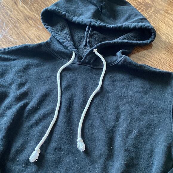 Wild Fable Womens cropped sweatshirt crop hoodie black XS Target boxy loose fit - Picture 2 of 4